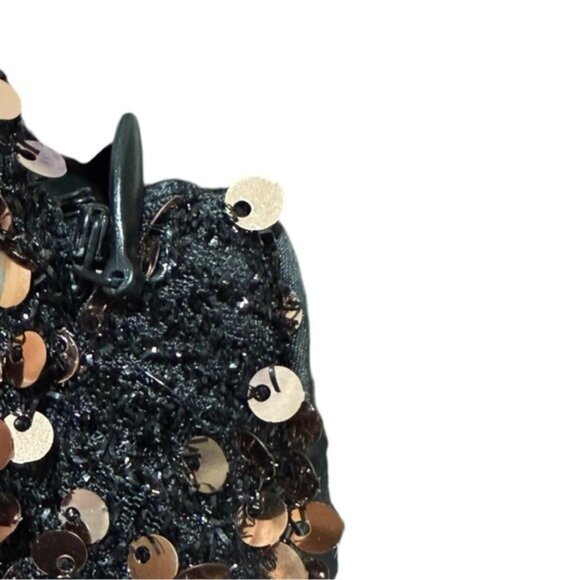 MILLY Vivi Gold Tinsel Sequin Mini Dress Size 6 | Sleeveless Open Back Party Dre - Picture 7 of 12